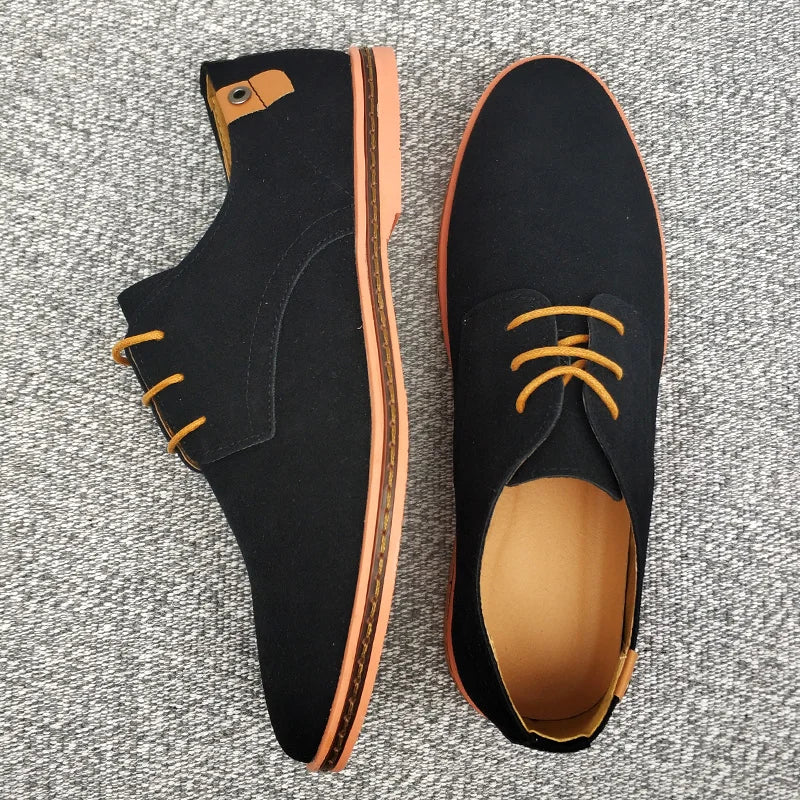 Men's Suede Leather Oxford Casual Shoes - Comfortable, Stylish, Breathable Footwear
