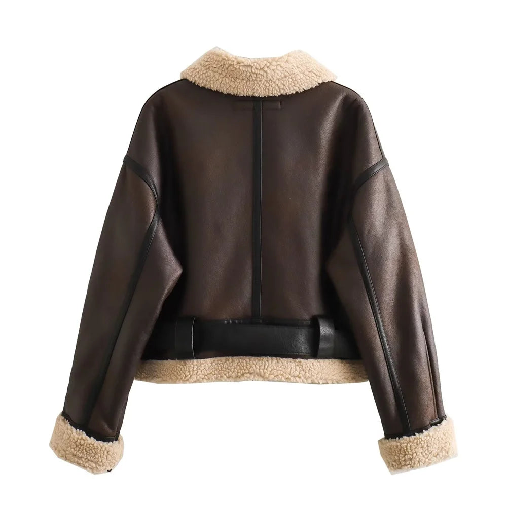Cozy Autumn/Winter Women's Faux Fur Short Jacket - Loose Fit