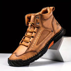 Men's Vintage Handmade Lace-Up High-Top Outdoor Hiking Trekking Boots