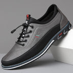 Men's Premium Leather Oxford Derby Shoes: Comfort Business Casual Walking Sneakers