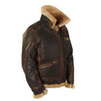 Men's Retro Faux Leather Fleece Lined Warm Winter Outwear Jacket Coat