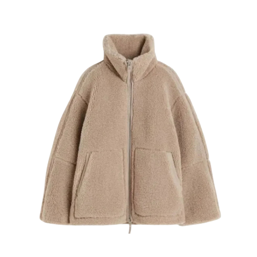 Cappotto cardigan da donna chic dalla vestibilità ampia con cerniera anti-cashmere - Capispalla caldo per l'autunno-inverno